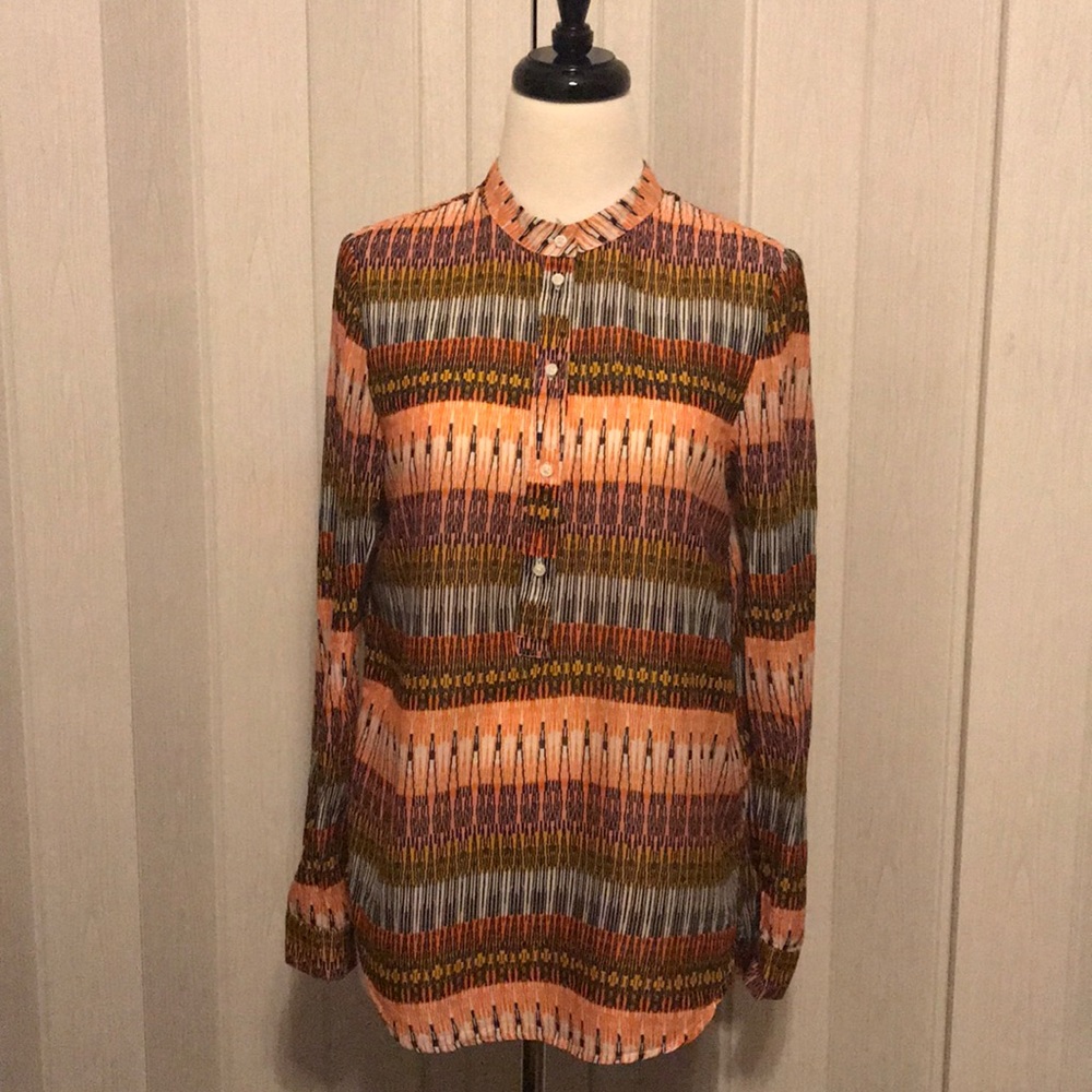 Mandarin collar H&M half-button up shirt